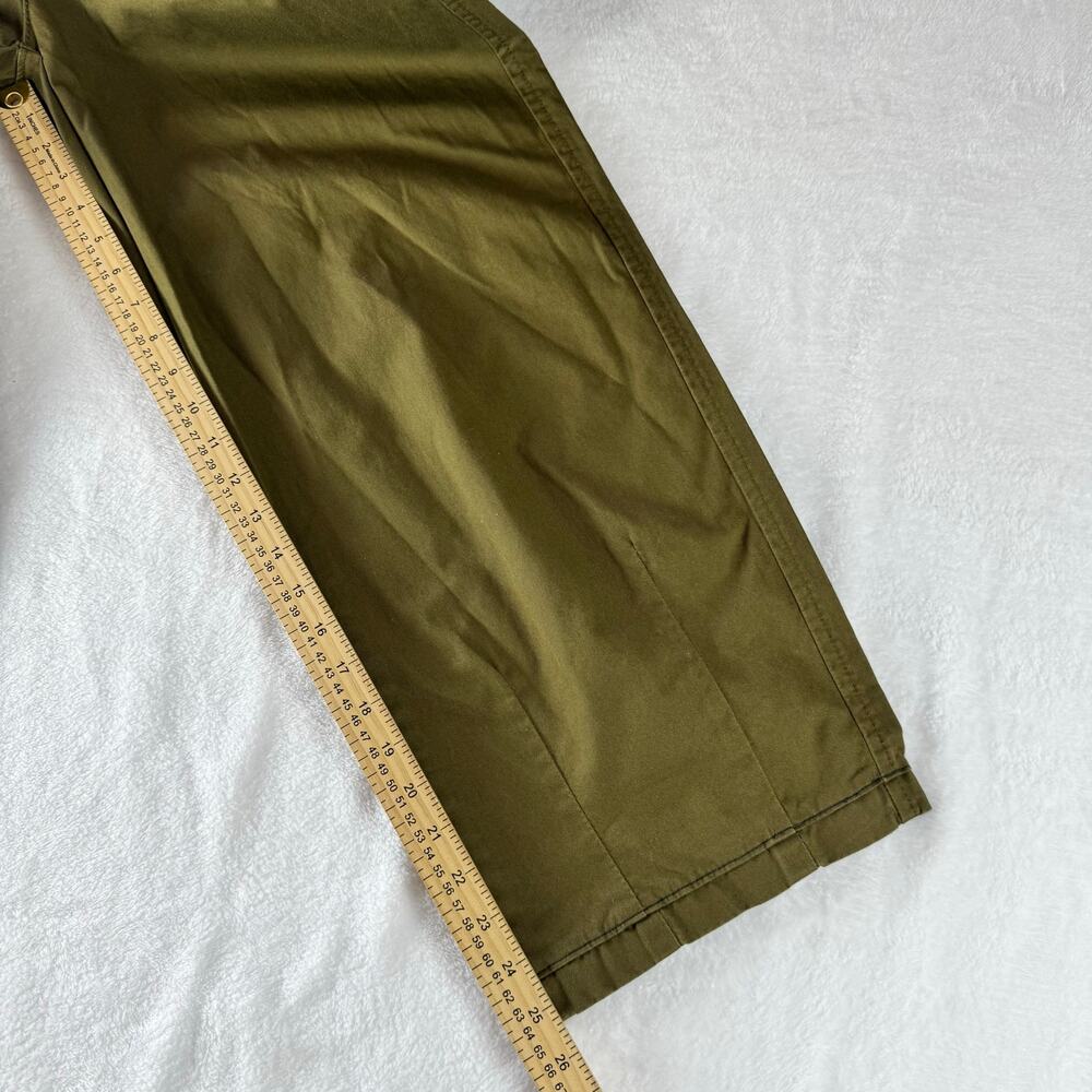 Levi’s Army Green Utility Jumpsuit XS Cotton Cargo Coverall Romper Cap Sleeve - Picture 8 of 14